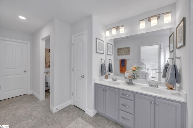 bathroom with vanity