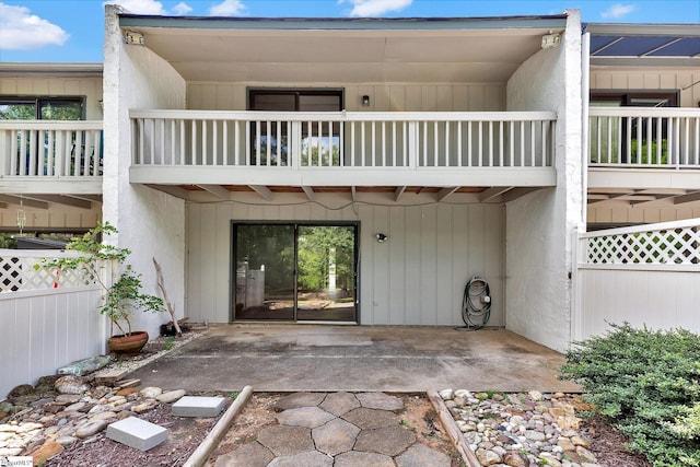 exterior space with a balcony