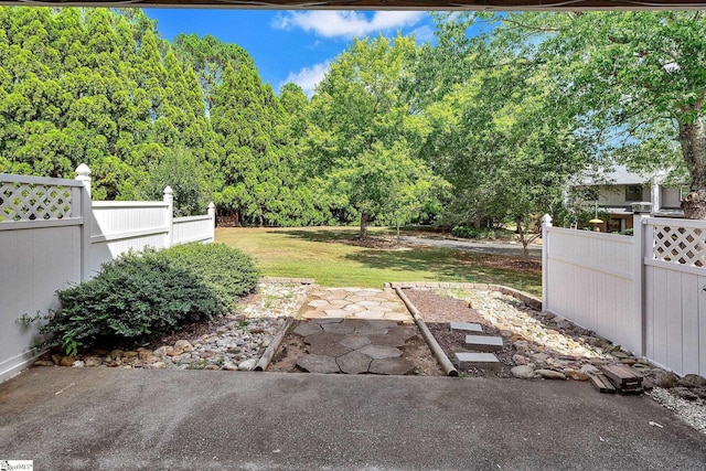 view of yard with a patio