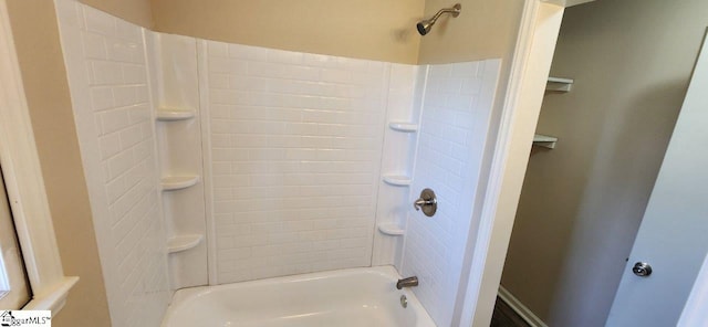 bathroom featuring bathtub / shower combination