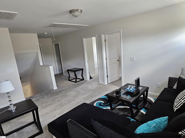 view of carpeted living room