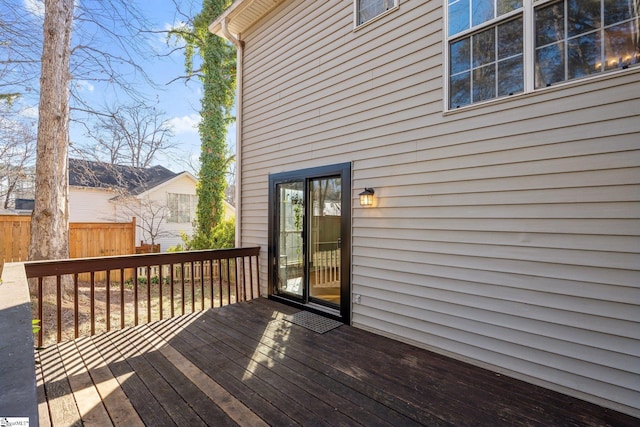 view of wooden deck