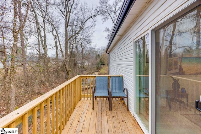 view of wooden deck