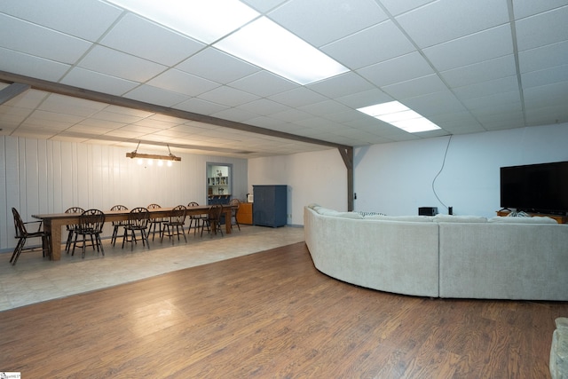 living room featuring wood-type flooring