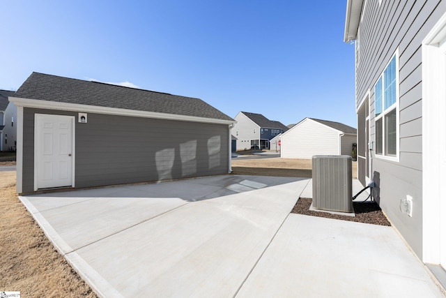 view of patio / terrace featuring central AC