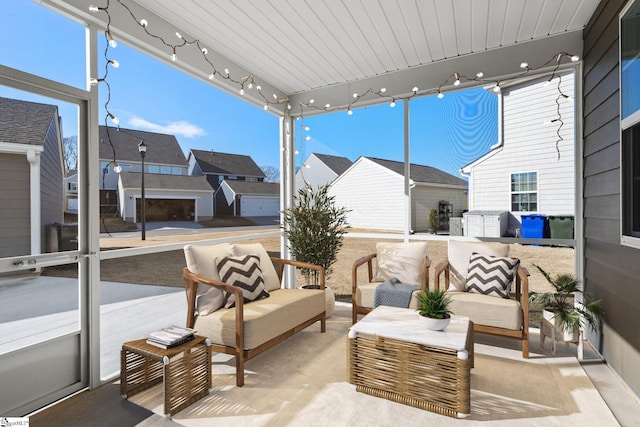 view of patio with an outdoor living space