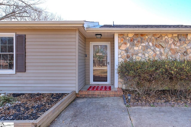 view of doorway to property