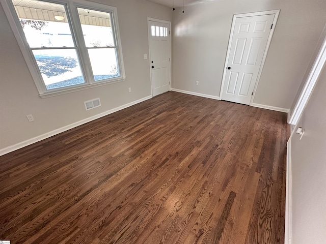 interior space featuring dark hardwood / wood-style floors