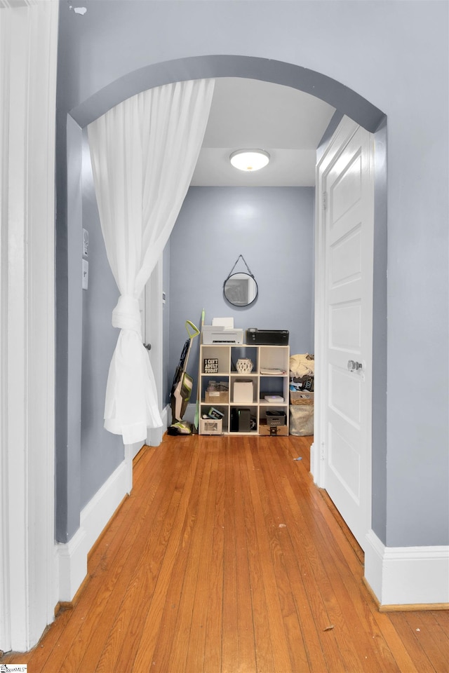 interior space featuring wood-type flooring