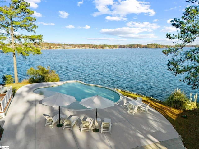 view of water feature