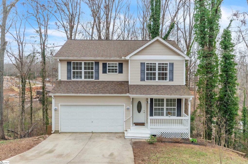 front facade featuring a garage