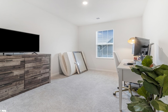 view of carpeted office