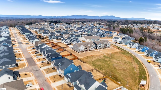 aerial view featuring a mountain view