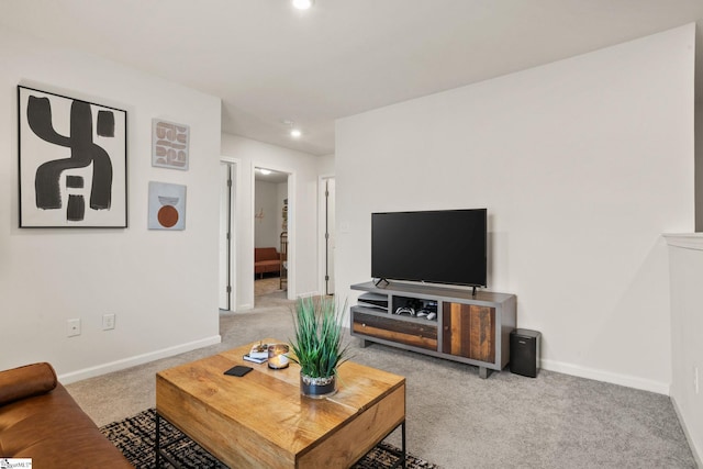 view of carpeted living room