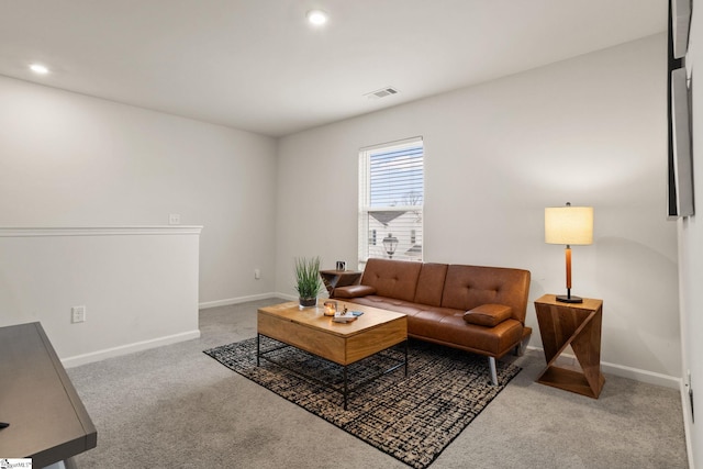 view of carpeted living room