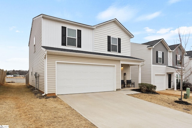 view of front of home featuring a garage