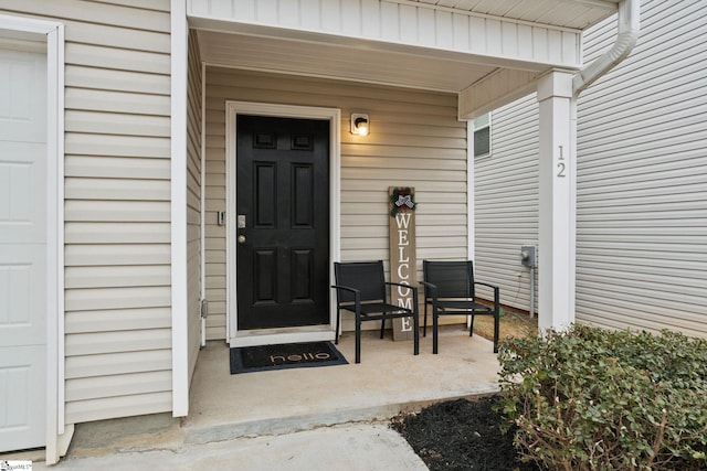 view of doorway to property