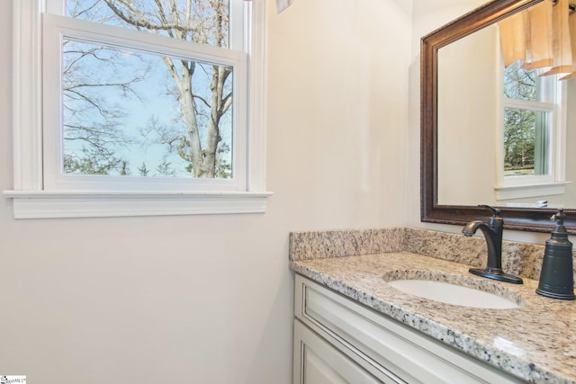 bathroom featuring vanity