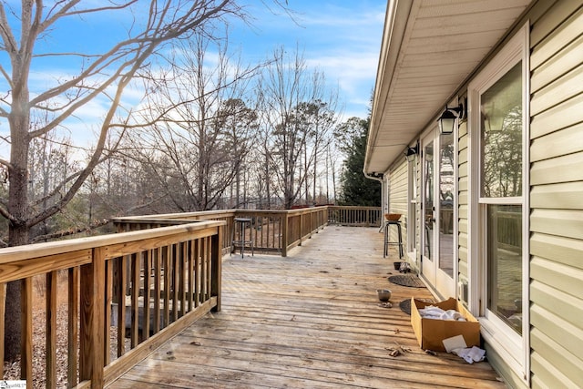 view of wooden deck
