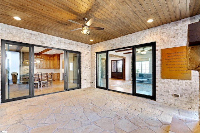 view of patio / terrace with ceiling fan