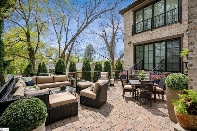 view of patio featuring outdoor lounge area