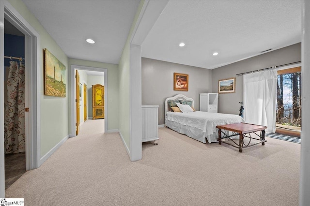 view of carpeted bedroom