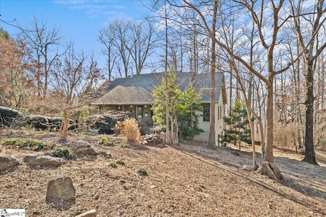 exterior space featuring covered porch