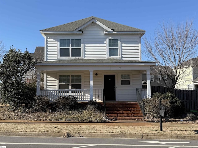 view of front of home with a porch