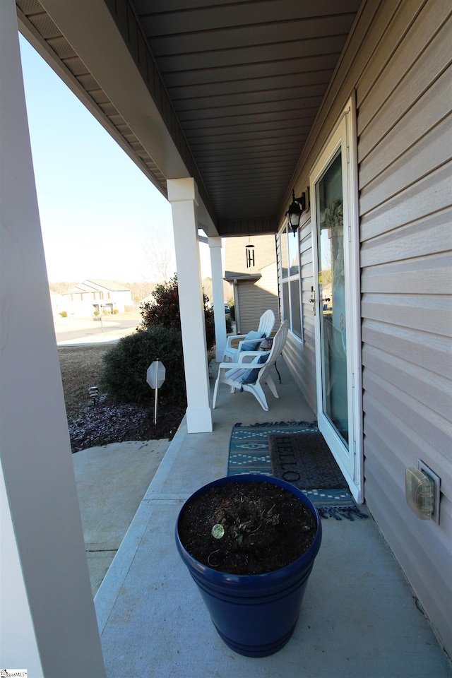 view of patio featuring covered porch