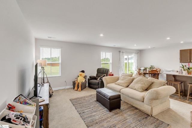 view of carpeted living room