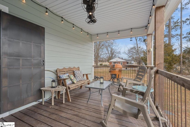 view of wooden deck