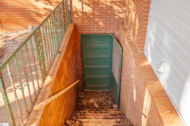 view of stairway