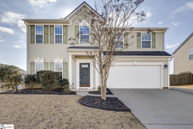 view of front of house featuring a garage