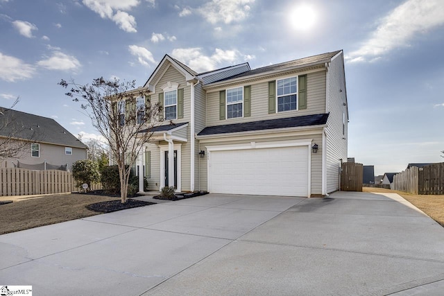 view of front of house featuring a garage