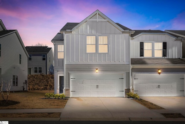 view of front of home featuring a garage