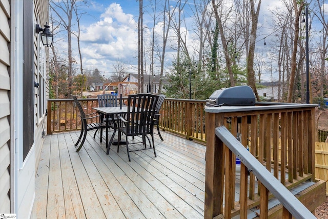 view of wooden terrace