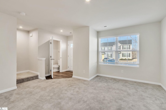 view of carpeted empty room