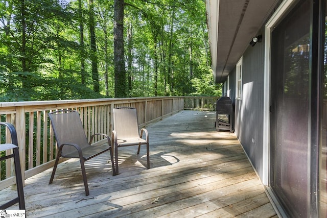 view of wooden deck