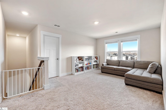 view of carpeted living room