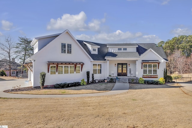 view of front of property featuring a porch