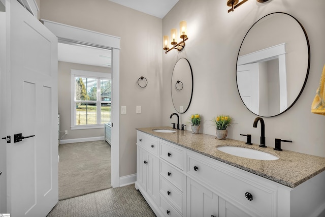 bathroom with vanity