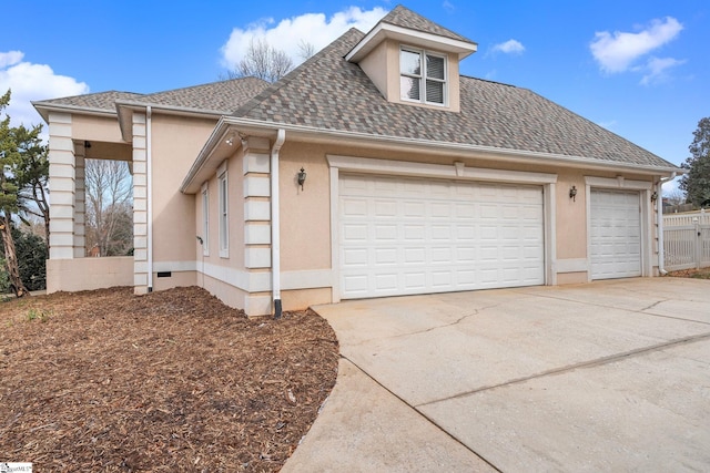 front facade with a garage