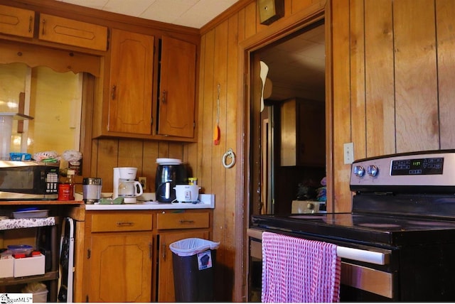 kitchen with appliances with stainless steel finishes