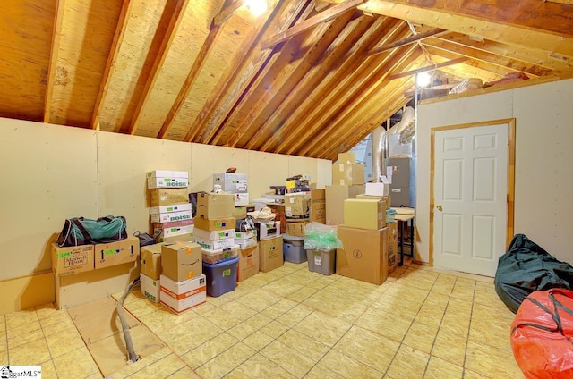 view of unfinished attic