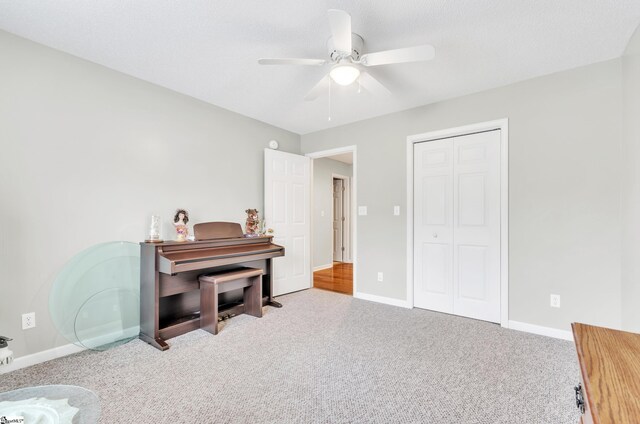 234 Riverrun Dr, Spartanburg, SC 29302 - misc room with ceiling fan and carpet flooring
