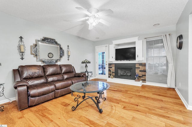 234 Riverrun Dr, Spartanburg, SC 29302 - living room featuring wood-type flooring, a textured ceiling, and plenty of natural light