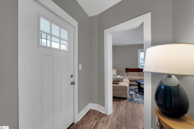 foyer featuring hardwood / wood-style flooring