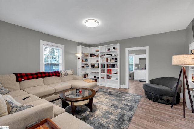 living room featuring hardwood / wood-style floors