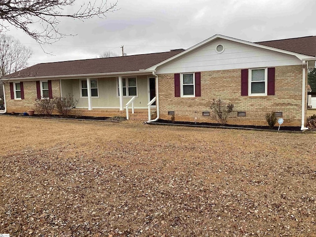 view of single story home