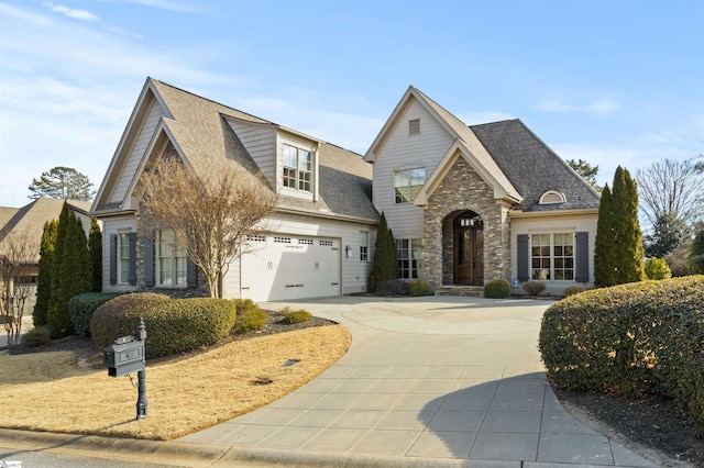 view of front of home featuring a garage